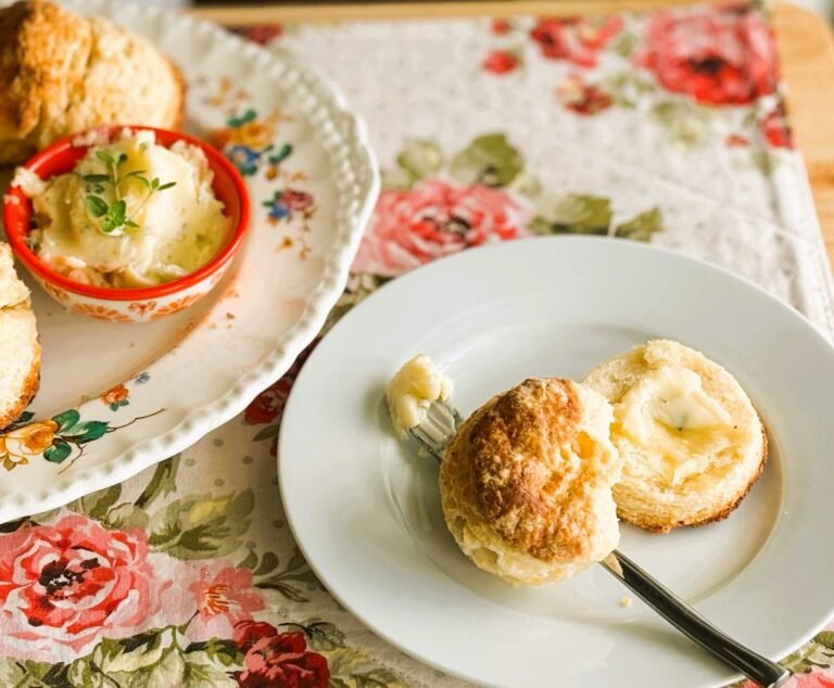 Honey Garlic Parmesan Biscuits.
